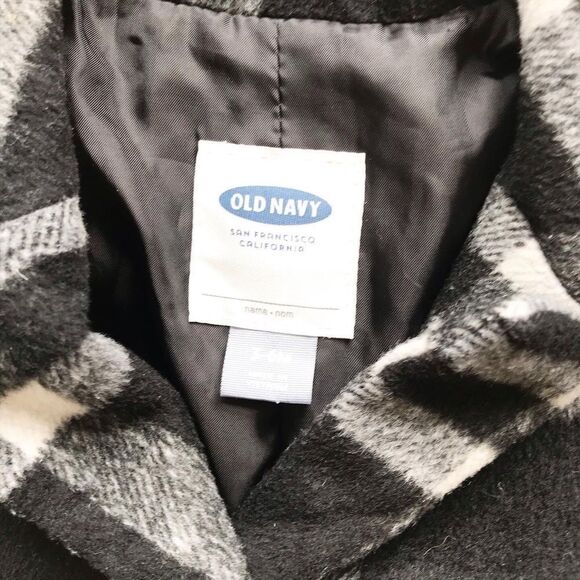 Old Navy plaid wool blend coat/jacket EUC  3-6m - Picture 3 of 5